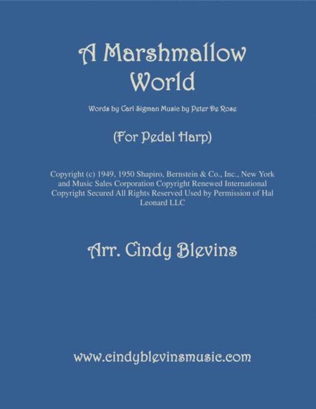 A Marshmallow World Arranged For Pedal Harp Sheet Music
