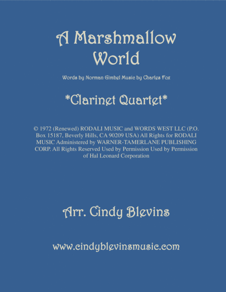 A Marshmallow World For Clarinet Quartet Sheet Music