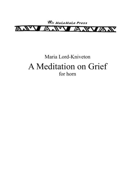 A Meditation On Grief Sheet Music