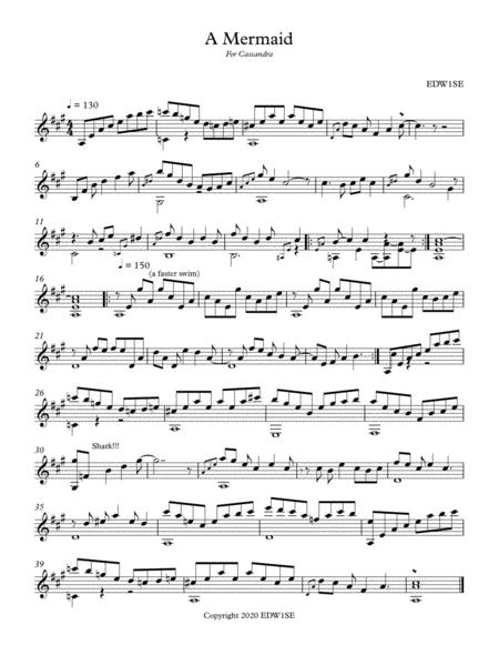 Free Sheet Music A Mermaid