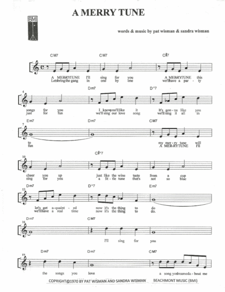 Free Sheet Music A Merry Tune