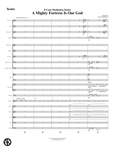 Free Sheet Music A Mighty Fortress Is Our God 8 Core Orchestra