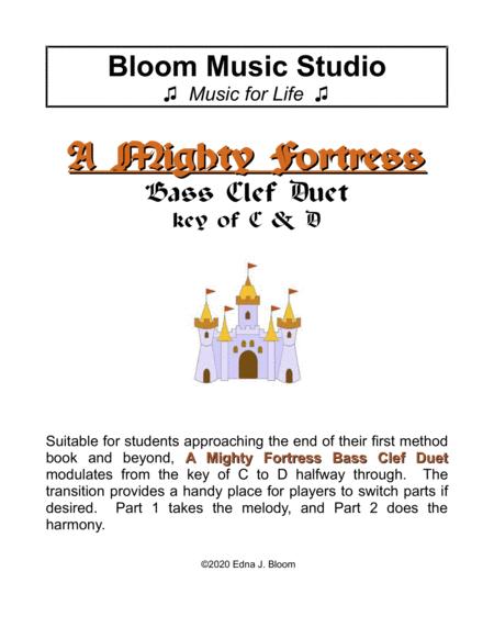 Free Sheet Music A Mighty Fortress Is Our God Bass Clef Duet