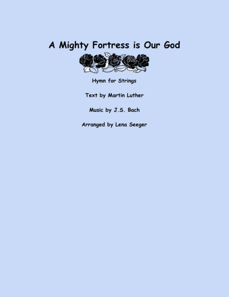Free Sheet Music A Mighty Fortress Is Our God Violin Quartet