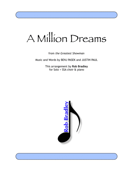 A Million Dreams From The Greatest Showman Ssa Sheet Music