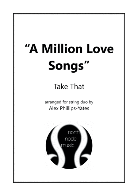 A Million Love Songs By Take That String Duo Violin And Cello Sheet Music