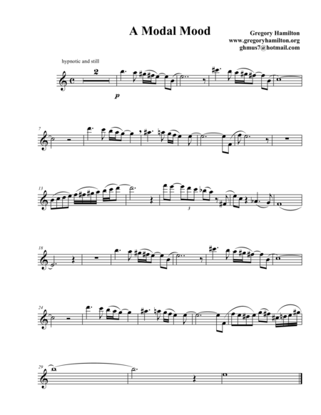 A Modal Mood For Flute And Guitar Sheet Music