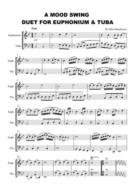 A Mood Swing Duet For Euphonium Tuba Sheet Music