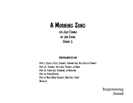 A Morning Song Sheet Music