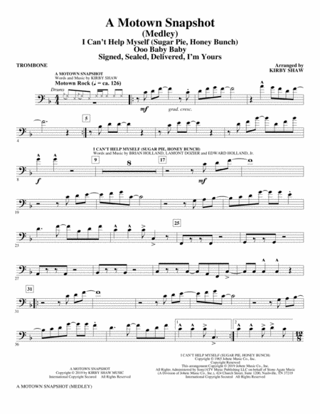 A Motown Snapshot Medley Trombone Sheet Music