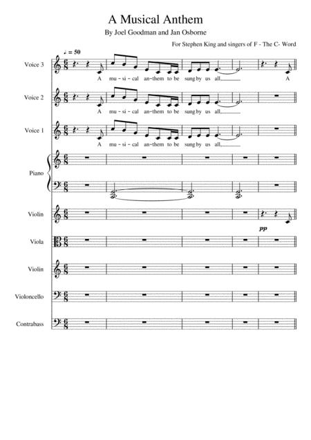 A Musical Anthem Inspired By The Closing Of Theatres Due To Corona Virus Sheet Music