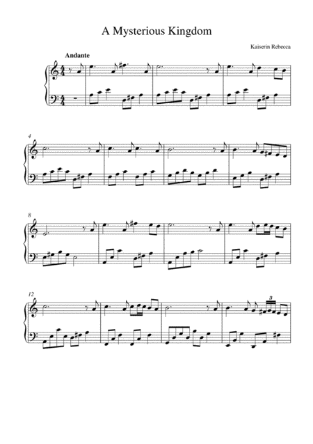 A Mysterious Kingdom Sheet Music