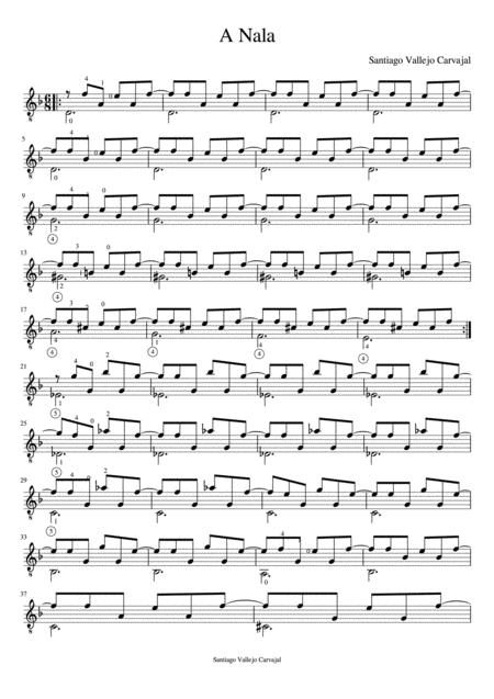 Free Sheet Music A Nala Ejercicio En Dm