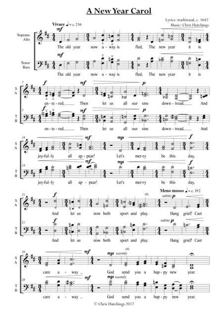 A New Year Carol Sheet Music