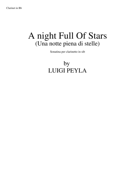 A Night Full Of Stars Sheet Music