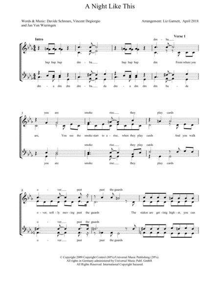 A Night Like This Sheet Music