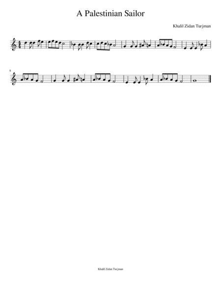 A Palestinian Sailor Sheet Music