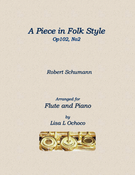 Free Sheet Music A Piece In Folk Style For Flute And Piano