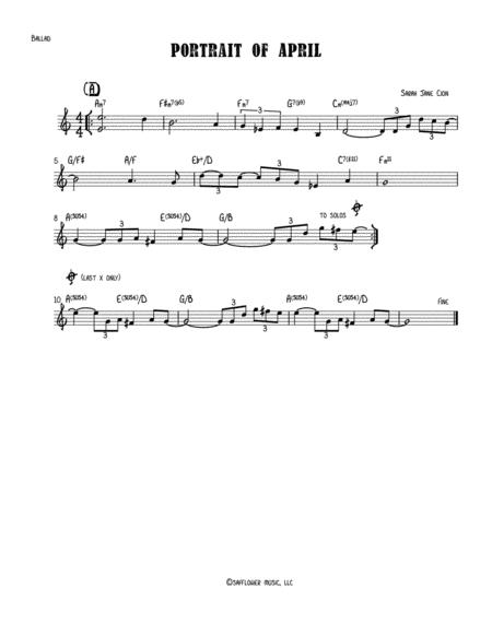 Free Sheet Music A Portrait Of April