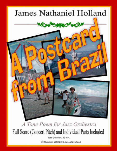 A Postcard From Brazil A Tone Poem For Jazz Orchestra Full Score And Parts Sheet Music