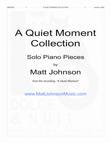 Free Sheet Music A Quiet Moment Collection
