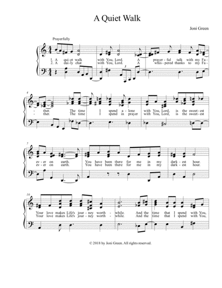 A Quiet Walk Sheet Music