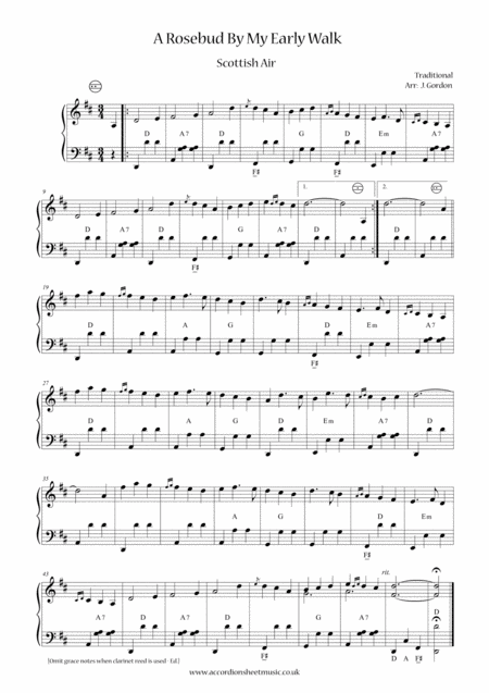 A Rosebud By My Early Walk Sheet Music