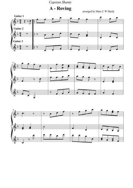 A Roving For Three Guitars Sheet Music