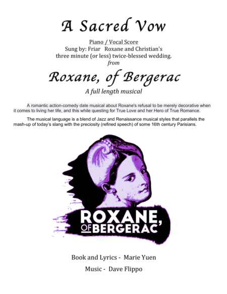 Free Sheet Music A Sacred Vow From Roxane Of Bergerac A Full Length Musical