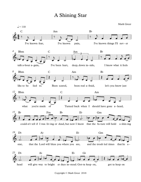 A Shining Star Sheet Music