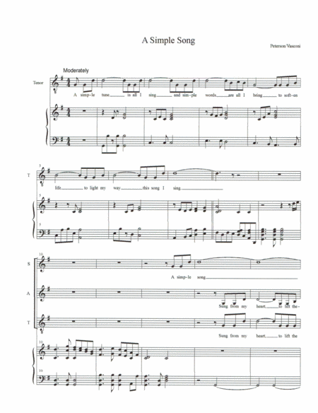 A Simple Song Sheet Music