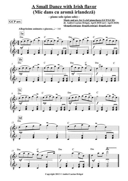 A Small Dance With Irish Flavor Mic Dans Cu Arom Irlandez Arr For G Clef Piano Harp Gcp Gch Including Lead Sheet From My Piano Album Vol 1 Sheet Music