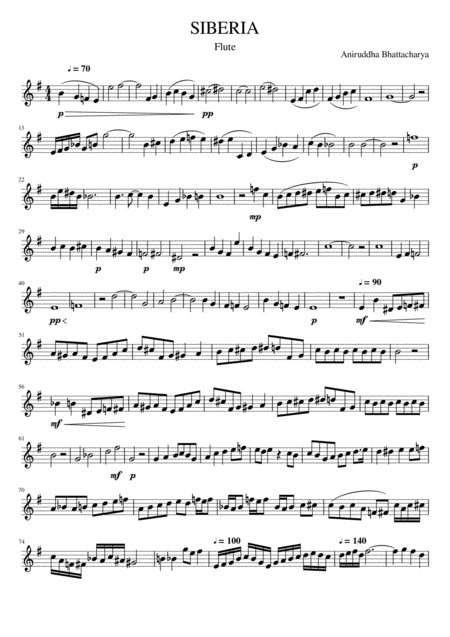 Free Sheet Music A Solo For Flute