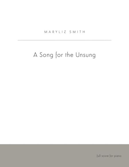 A Song For The Unsung Sheet Music