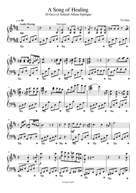 A Song Of Healing Sheet Music