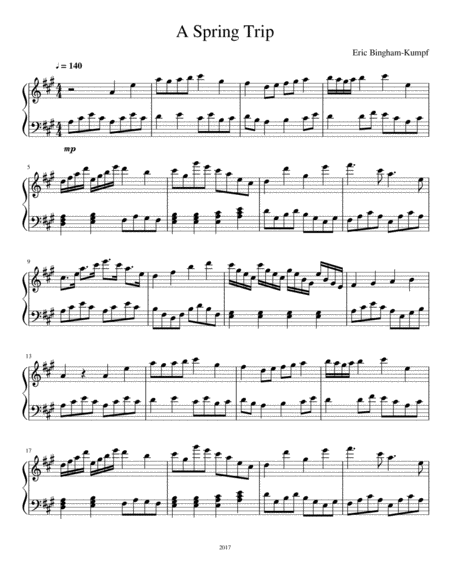 A Spring Trip Sheet Music