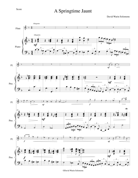 A Springtime Jaunt For Flute And Piano Sheet Music