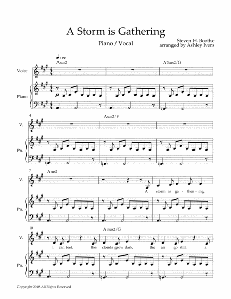 A Storm Is Gathering Pvg Sheet Music