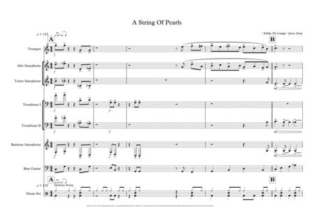 A String Of Pearls 6 Horns Bass And Drum Sheet Music