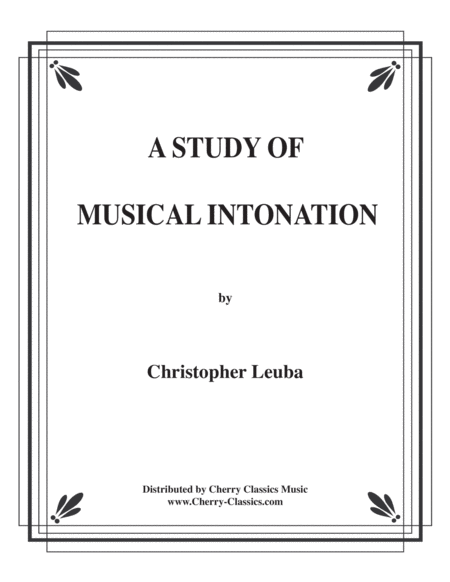 Free Sheet Music A Study Of Musical Intonation