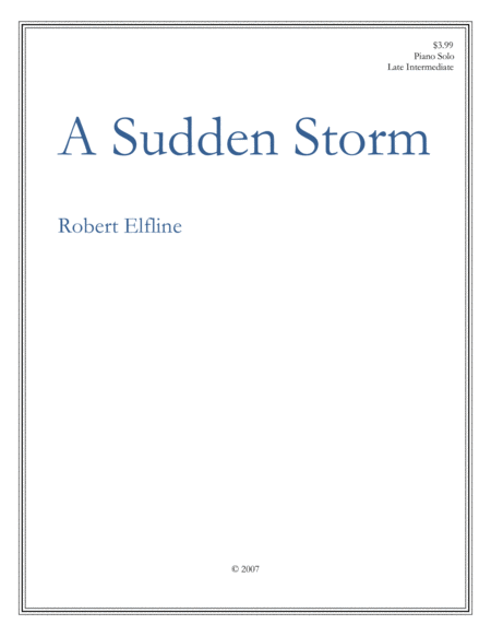 A Sudden Storm Sheet Music