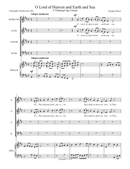 A Thanksgiving Cantata Sheet Music