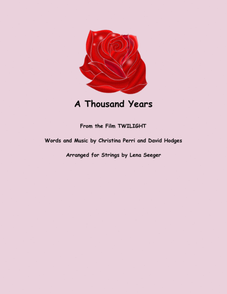 A Thousand Years Two Violins And Cello Sheet Music