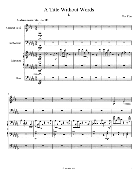 A Title Without Words Sheet Music