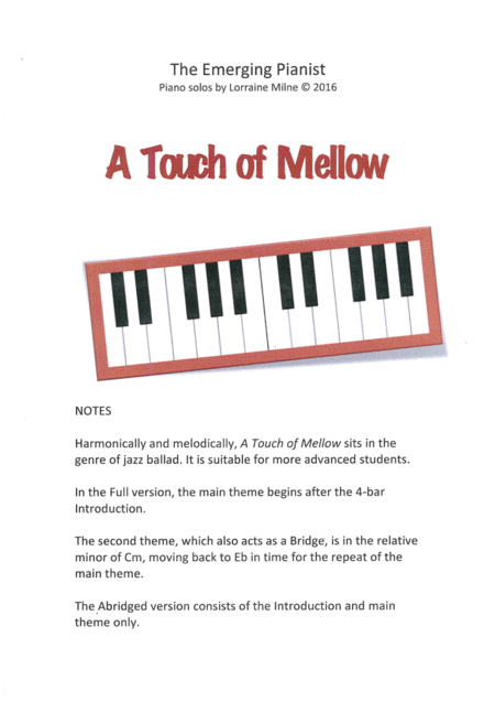 A Touch Of Mellow Sheet Music