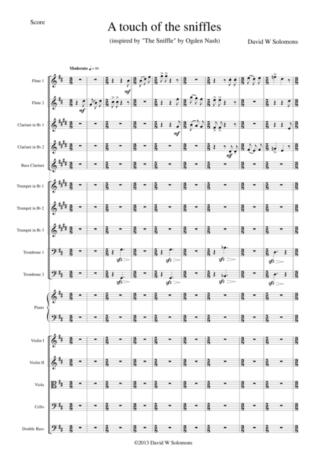 A Touch Of The Sniffles For Orchestra Sheet Music