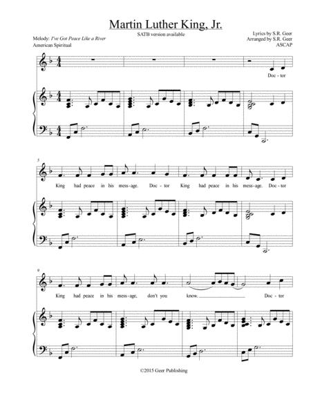 A Tribute Solo In Praise Of Martin Luther King Jr Sheet Music