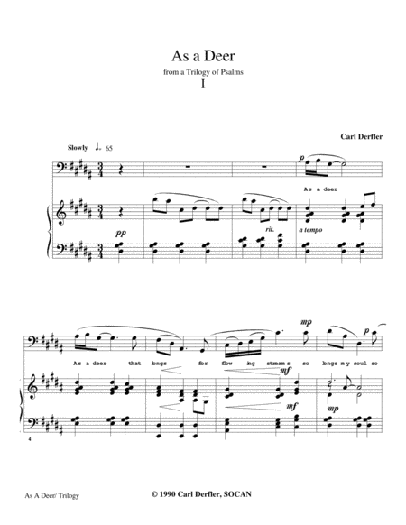 A Trilogy Of Psalms Sheet Music