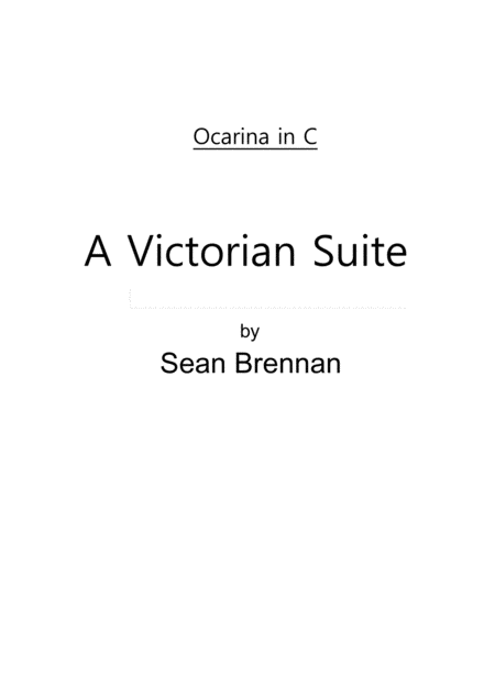 Free Sheet Music A Victorian Suite For Ocarina And Piano