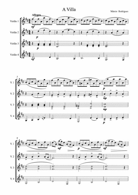 A Villa Sheet Music